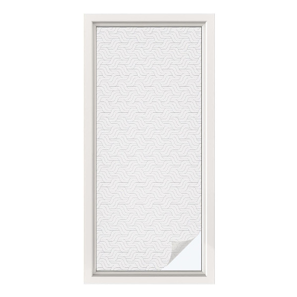 Frosted glass film stained glass effect Wavy lines