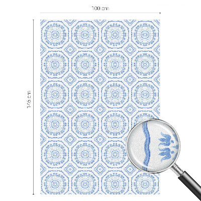 Opaque window film stained glass style Floral ornaments