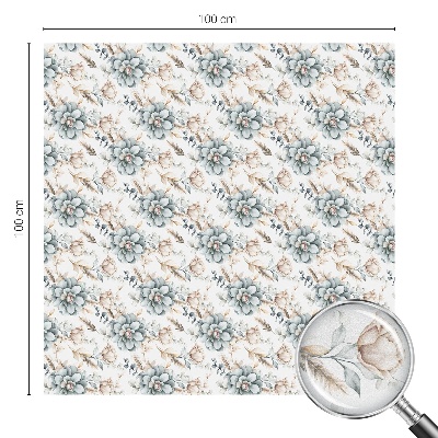 Opaque window film stained glass style Floral elegance