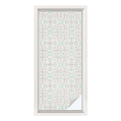 Patterned window film Floral tiles