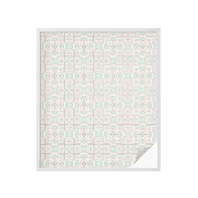 Patterned window film Floral tiles