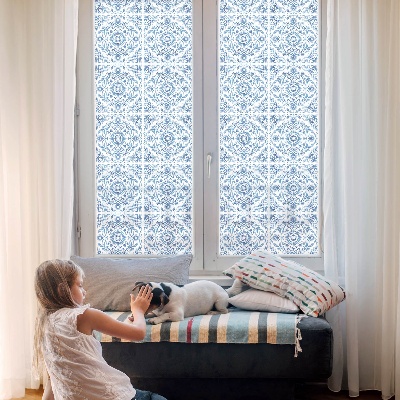 Patterned window film Floral ornament