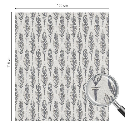 Colored window film stained glass Elegant feathers