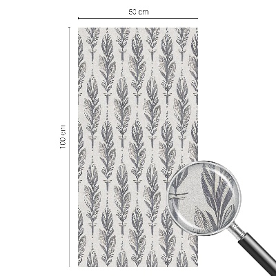 Colored window film stained glass Elegant feathers