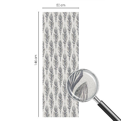 Colored window film stained glass Elegant feathers