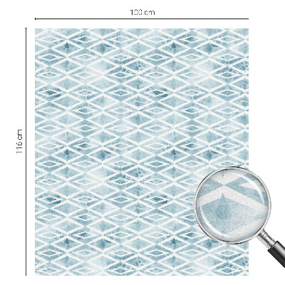 Colored window film stained glass Blue rhombuses