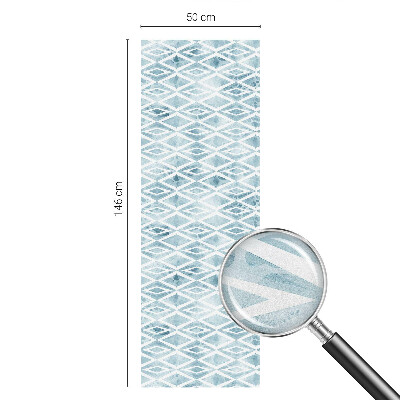 Colored window film stained glass Blue rhombuses