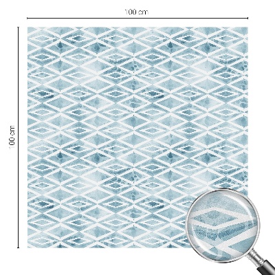 Colored window film stained glass Blue rhombuses