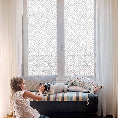Opaque window film stained glass style Geometric elegance