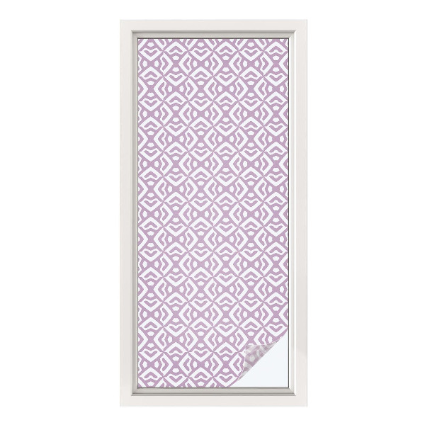 Colored window film stained glass Purple shapes