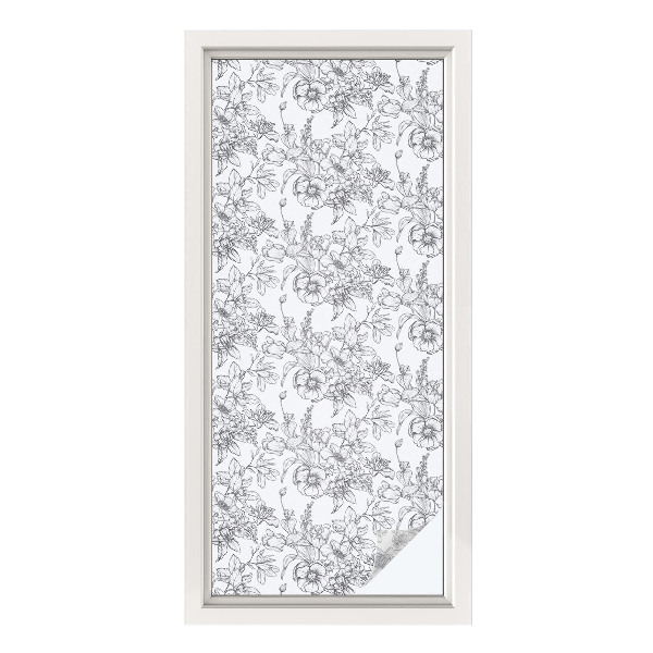 Privacy window film Floral elegance