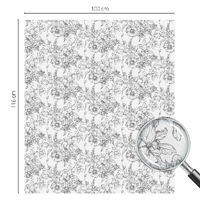 Privacy window film Floral elegance