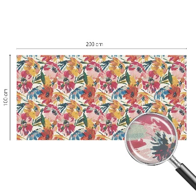 Opaque window film stained glass style Flower explosion