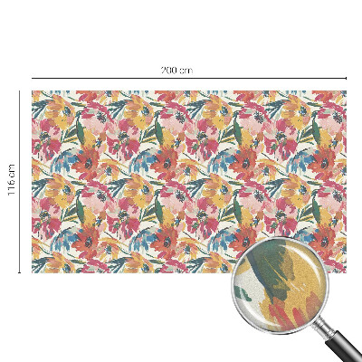 Opaque window film stained glass style Flower explosion