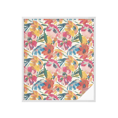 Opaque window film stained glass style Flower explosion