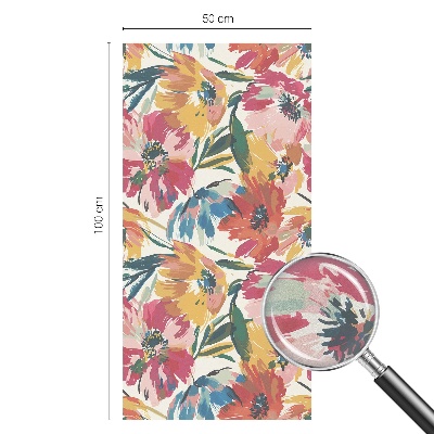 Opaque window film stained glass style Flower explosion