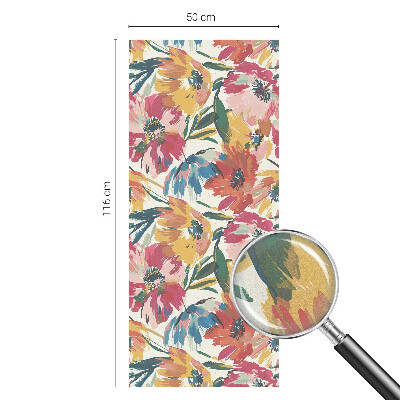 Opaque window film stained glass style Flower explosion