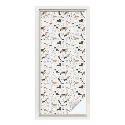 Privacy window film Dog patterns