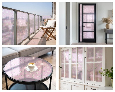 Colored window film stained glass Floral pattern