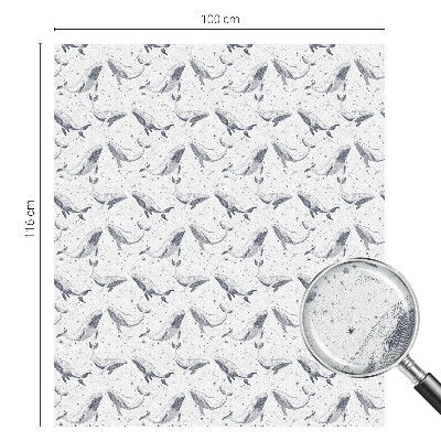 Frosted glass film stained glass effect Sea creatures