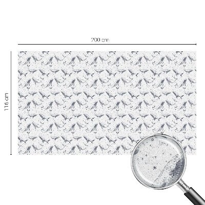 Frosted glass film stained glass effect Sea creatures