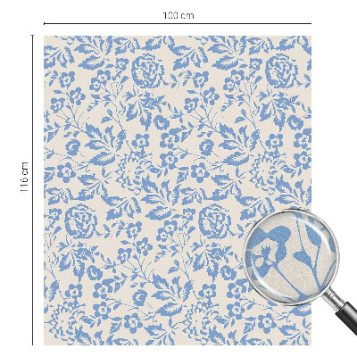 Opaque window film stained glass style Flowers leaves