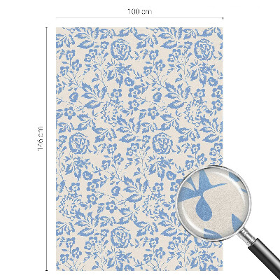 Opaque window film stained glass style Flowers leaves