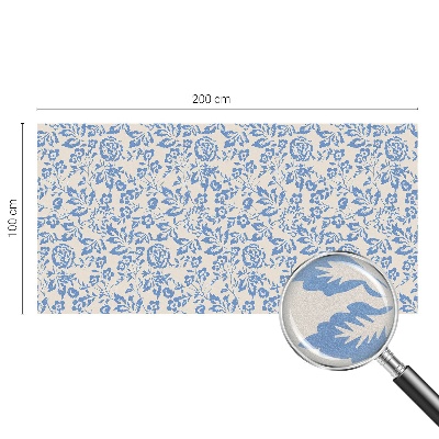 Opaque window film stained glass style Flowers leaves