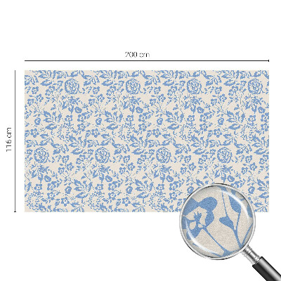 Opaque window film stained glass style Flowers leaves