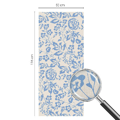 Opaque window film stained glass style Flowers leaves