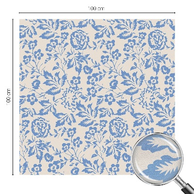 Opaque window film stained glass style Flowers leaves