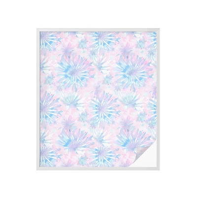 Privacy window film Floral watercolors