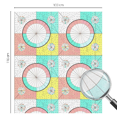 Colored window film stained glass Geometric circles