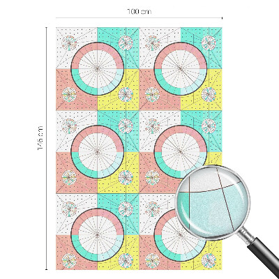 Colored window film stained glass Geometric circles