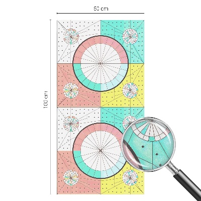 Colored window film stained glass Geometric circles