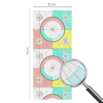 Colored window film stained glass Geometric circles