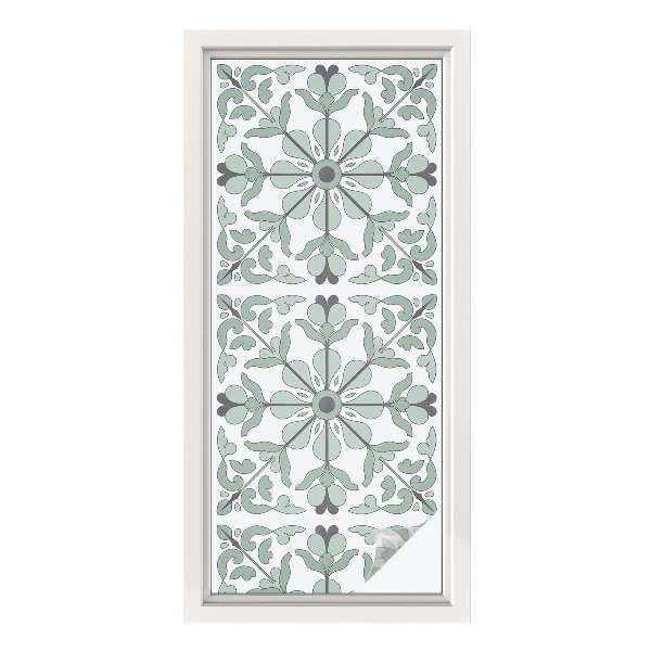 Frosted glass film stained glass effect Plant pattern
