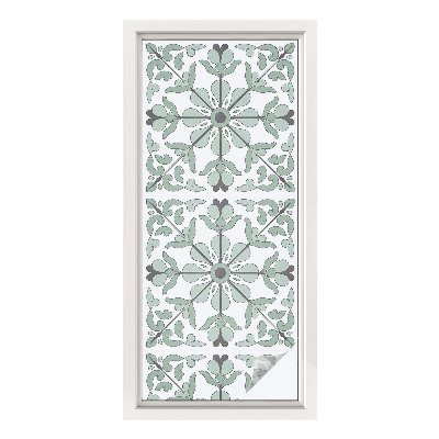 Frosted glass film stained glass effect Plant pattern