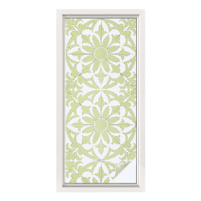 Opaque window film stained glass style Green ornament
