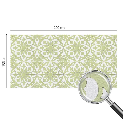 Opaque window film stained glass style Green ornament