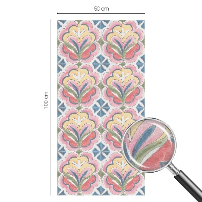 Frosted glass film stained glass effect Floral patterns