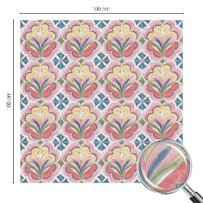 Frosted glass film stained glass effect Floral patterns