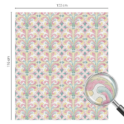 Colored window film stained glass Floral symmetry