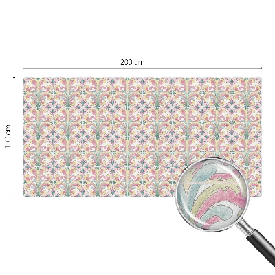 Colored window film stained glass Floral symmetry