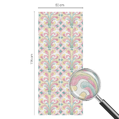 Colored window film stained glass Floral symmetry