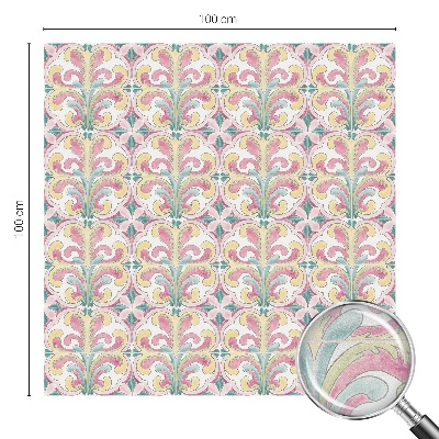 Colored window film stained glass Floral symmetry