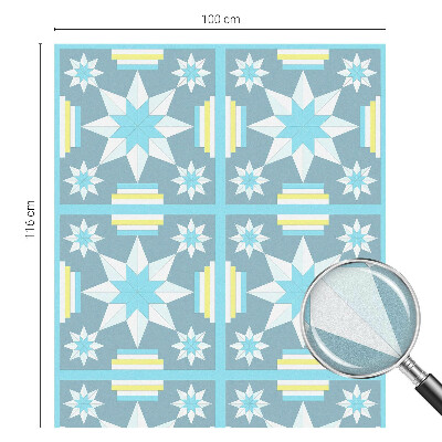 Colored window film stained glass Star pattern