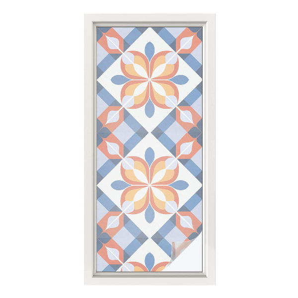 Opaque window film stained glass style Colorful symmetry