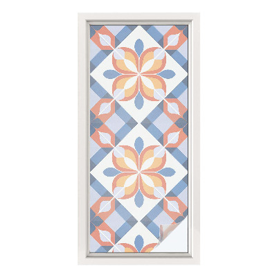 Opaque window film stained glass style Colorful symmetry