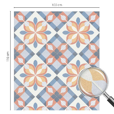 Opaque window film stained glass style Colorful symmetry